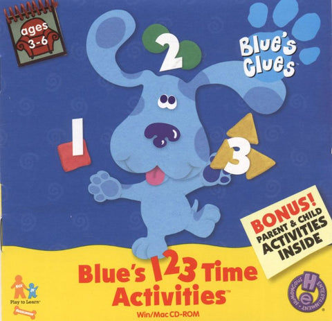 BLUE'S CLUES 123 TIME ACTIVITIES +1Clk Windows 11 10 8 7 Vista XP Install