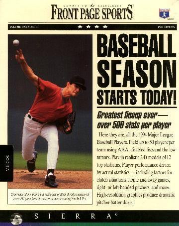 FRONT PAGE SPORTS BASEBALL '94 +1Clk Windows 11 10 8 7 Vista XP Install