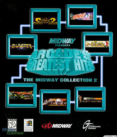 MIDWAY COLLECTION 2 JOUST 2 BURGER TIME +1Clk Windows 11 10 8 7 Vista XP Install