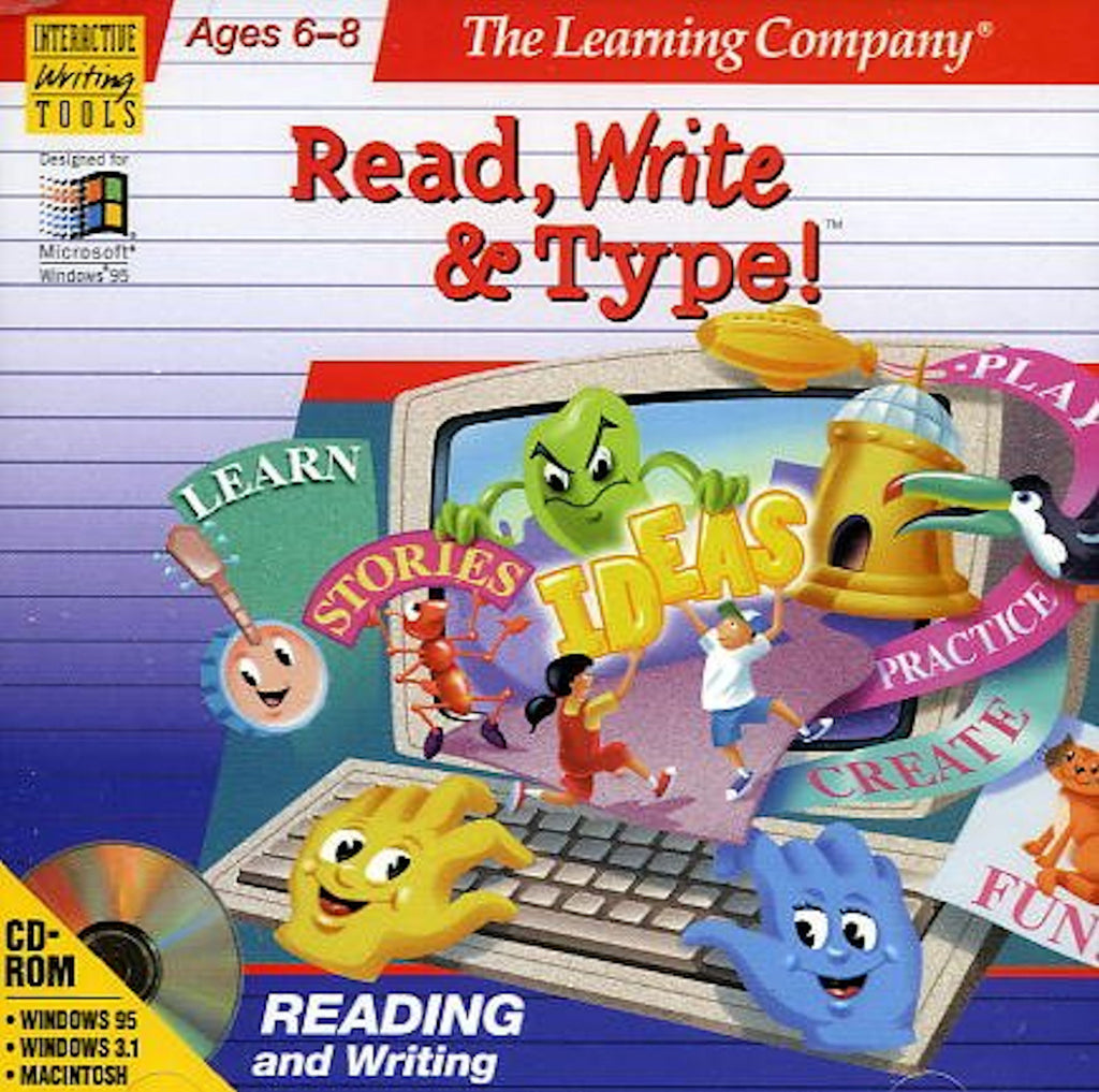 READ, WRITE & TYPE PC GAME 1995 TLC +1Clk Windows 11 10 8 7 Vista XP Install